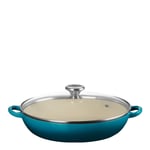 Le Creuset - Buffetgryte med glasslokk 3,5L/30 cm deep teal