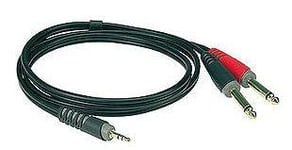 Klotz Y-kabel Stereo minijack til 2 x Jack mono, lengde 2 meter