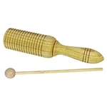 A-Star Single Guiro Tone Wood Block Agogo avec batteur - Instrument de percussion rythmique