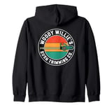 Woody Willie's Bush Trimming, Funny Fake Company Gardening Zip Hoodie