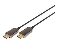 Digitus - Displayport-Kabel - Displayport (Hane) Till Displayport (Hane) - Displayport 1.4 - 30 M - Active Optical Cable (Aoc), Fec, 8K60 Hz (7680 X 4320) Stöd, 4K120hz Stöd, Dolby Truehd-Support, Dolby Dts-Hd Master Audio-Support, Tryckknapp - Svar