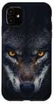 iPhone 11 Wolf Lovers Black Wolf Wild Animal Lovers Wolf Illustration Case