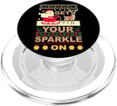 Get your sparkle on Santa sleigh Christmas ugly sweater Xmas PopSockets PopGrip for MagSafe