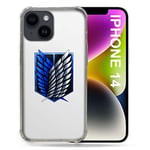 Cokitec Coque Transparente pour Iphone 14 (6.1) Attaque Titan Logo