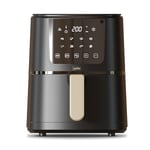 Cello 4 litre Digital Air Fryer with food thermometer, In Built Food Probe, Auto Shut-off, Touch Control, Compact Design, Easy to Use and Dishwasher Proof, Black, 2024 model