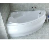 Baignoire d'angle NOVA Gauche avec tablier - 155 CM