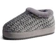 KuaiLu Chausson Femme Hiver Peluche Pantoufles Fourrure Fourrés Polaire Doublure Chaud Charentaise Confort Mousse Mémoire Forme Fermé Babouche Orthopedique Maison Slipper Antidérapant Semelle