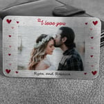 Personalised Love Gift Wallet Insert Valentines Gift For Boyfriend Husband Wife