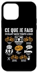 Coque pour iPhone 12 mini Vélo ce que je fais vélo vtt Bike cycliste Cyclisme humour