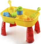 KandyToys Sand and Water Table with Lid and Accessories - Kids Outdoor Play