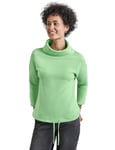 Street One Women's A322370 LTD QR Two-Colour Structure Shirt w.Big Collar, Gleam Green, 8