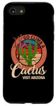 Coque pour iPhone SE (2020) / 7 / 8 Go Climb A Cactus Humour Visit Arizona Vintage Sunset