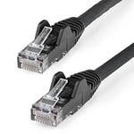 StarTech.com Câble Ethernet CAT6 50cm - LSZH (Low Smoke Zero Halogen) - Cordon RJ45 UTP Anti-accrochage 10GbE LAN - Câble Réseau Internet 650MHz 100W PoE - Noir - Snagless - 24AWG (N6LPATCH50CMBK)