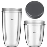 Cup Mug Jug Lid for NUTRIBULLET Blender Juicer 600W 900W 18oz 500ml + 32oz 1L