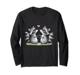 Valentines Day Racoons Love Animal Cute Mens Womens Kids Long Sleeve T-Shirt