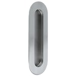 Amig - Poignée d'embrayage ronde pour porte coulissante Mod.11 | Dimensions : 150 x 50 mm | Haute résistance | Acier inoxydable 18/8 | Argenté mat