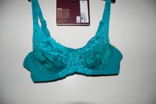  Underwired Non Padded Full Cup Bra Sea Green Marks & Spencer Size 32DD BNWT