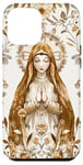 iPhone 12 Pro Max Catholic Virgin Mary Boho Floral Catholicism Symbol Case