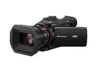 Panasonic X1500 | Caméscope Semi-Pro (Qualité vidéo 4K 60p, Zoom Optique Leica 24x, 25mm, Stabilisé, Viseur, Enr. Interne 4:2:2 10 bit, Live Streaming FHD) Noir – Version Française