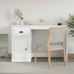 Bureau avec tiroir blanc 115x50x75 cm bois d'ing�nierie