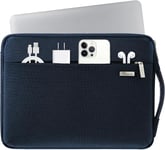 Housse Ordinateur 15.6 16 Pouces (37×25,5×2,5Cm) Pochette Ordinateur, Protection 360°Housse Pc Avec Poignée Pour Macbook Pro 16 Acer Conceptd 16 Lenovo 16 Inspiron 16 Ideapad 15.6, Bleu