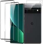 2+2 Pièces Pour Film De Protection D'écran En Verre Blindé Google Pixel 6 Pro Film De Protection D'écran Google Pixel 6 Pro Appareil Photo En Verre Trempé 9h Pour Google Pixel 6 Pro 5g