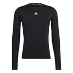 adidas Men's Techfit Training Long Sleeve Tee, Black, XS