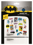 DC Comics Batman 19-Piece Magnet Set (Retro Batman Design) 19 Fridge Magnets for Fridge Decoration or Party Bags - Official Merchandise