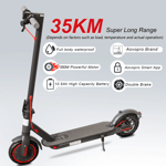 ES80 Elskoter 350W Motor 10.5AH Batteri 31KM/H Maxhastighet 35KM Super Range 8.5Inch Folding Vuxna APP Scooter ES80 10.5AH 31KM/H