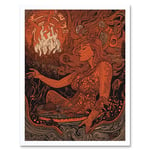 You Light my Fire The Temptress Concept Art Art Print Framed Poster Wall Decor 12x16 inch