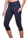 Ronhill Crop Running Capri Leggings, All Black