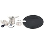 Trangia 25 Cookset With Gas Burner & Kettle & 25 Series Multi-disc - Silver, Size 25