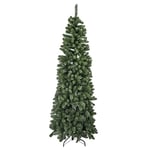 Arbre de Noël Mont Vecteur Artificiel Slim Vert 972 Branches avec Support en métal de 210cm de Haut