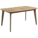 Table rectangulaire 4/6 personnes extensible en bois clair 150/180 cm - oman