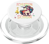 Kinder ich bin schon 4 anniversaire licorne 4 ans fille PopSockets PopGrip pour MagSafe