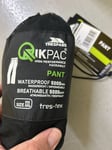 TRESPASS Grey Qikpak High Performance Packaway Waterproof Pants Size XXL (New)