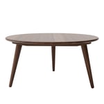 Carl Hansen - CH008, Oljad Valnöt, Ø 100 cm - Höjd 48 cm - Sofabord - Hans J. Wegner - Tre farget - Tre