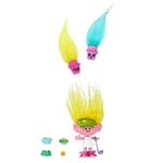 Mattel Trolls 3, Figurine Viva Hair Pops à Fonction Avec Vêtements Amovibles, 2 Hair Pops Et Accessoires Surprises Inclus, Jouet Enfant, A Partir De 3 Ans, HNF11