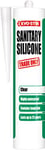 EVO-STIK Sanitary Silicone Sealant, For Kitchens and Bathrooms, Waterproof + Mould Resistant, Colour: Clear