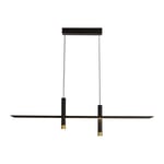 Inspired Mantra Fusion Esparta Suspension linéaire Esparta, led 30W, 3000K, 1400lm, Noir / Or, 3 ans de garantie