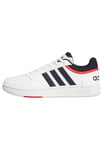 adidas Men's Hoops 3.0 Trainers, Ftwr White Legend Ink Vivid Red, 6.5 UK