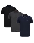 3 Pack 'Nevada' Cotton Polo Shirts