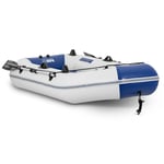 MSW Gummibåt - Blå/vit 235 kg Fiskespöhållare 3 personer