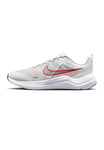 NIKE Men's Downshifter 12 Sneaker, Platinum Tint/LT Crimson-Black-White, 8.5 UK