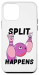 Coque pour iPhone 12 mini Split Happens Bowler Funny Bowling