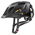 uvex Quatro cc MIPS - Secure Mountain Bike Helmet for Men & Women - MIPS System - Individual Fit - all Black - 52-57 cm