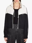 MISS SIXTY Colour Block Tracksuit Jacket, Black/Off White