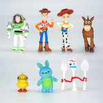 7Pcs Disney Toy Story 4 Buzz Lightyear Woody Jessie 2.5" Play Figure Model Doll