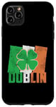 iPhone 11 Pro Max Shamrock Clover On Vintage Irish Flag Dublin Ireland Pride Case