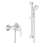 Pack Eurosmart Mitigeur de douche DN 15 + Ensemble de douche complet 2 jets Tempesta 100 (33555002-TEMPESTA)